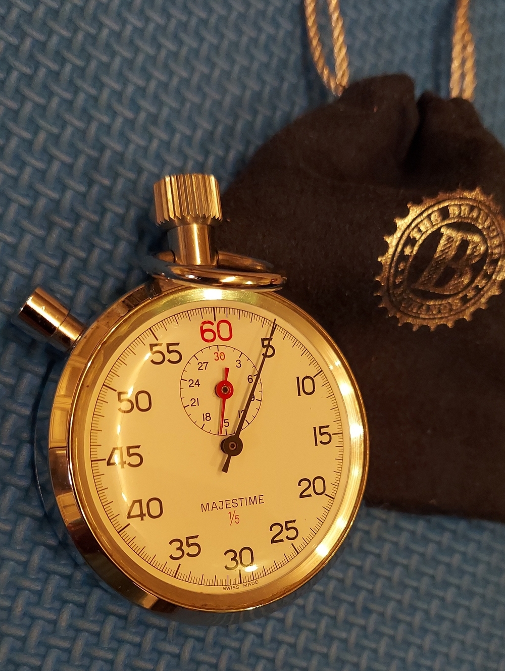 Bradford exchange majestic time 1/5 Stopwatch with Bradford ExchDrawstring Pouch